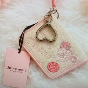Juicy Couture Pink and Cream Card Holder